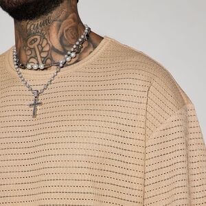 Fashion Nova Men's Tan Short Sleeve Tee